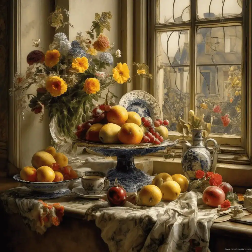 Still Life in Front of Window – Henri Catargi